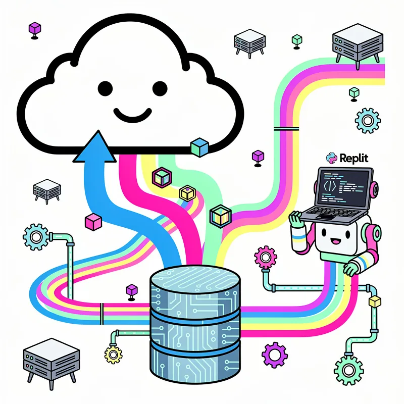 4-step deployment workflow: Replit Development → AWS RDS Database → GitHub CI/CD → Tag-Based Deploy